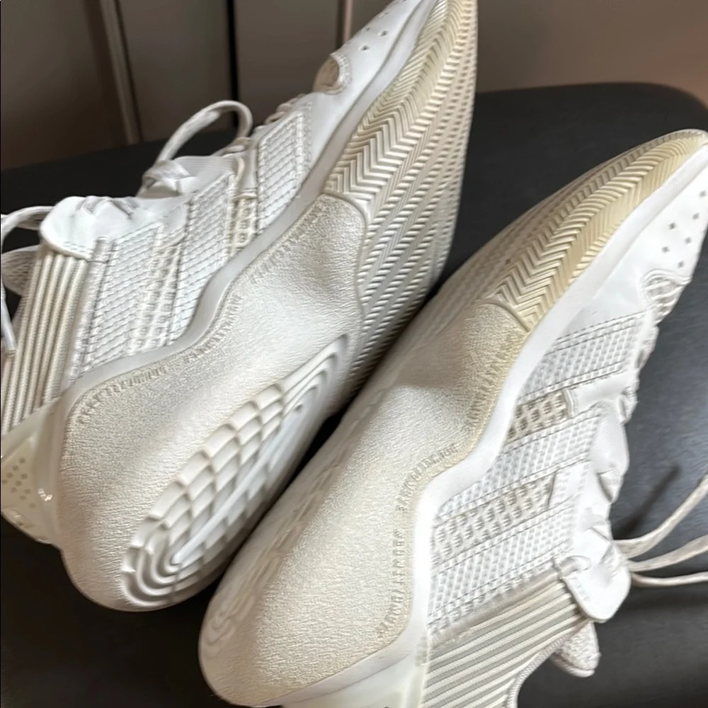 Adidas James Harden Stepback Basketball Shoes Mens Size 8 Cloud White Grey
